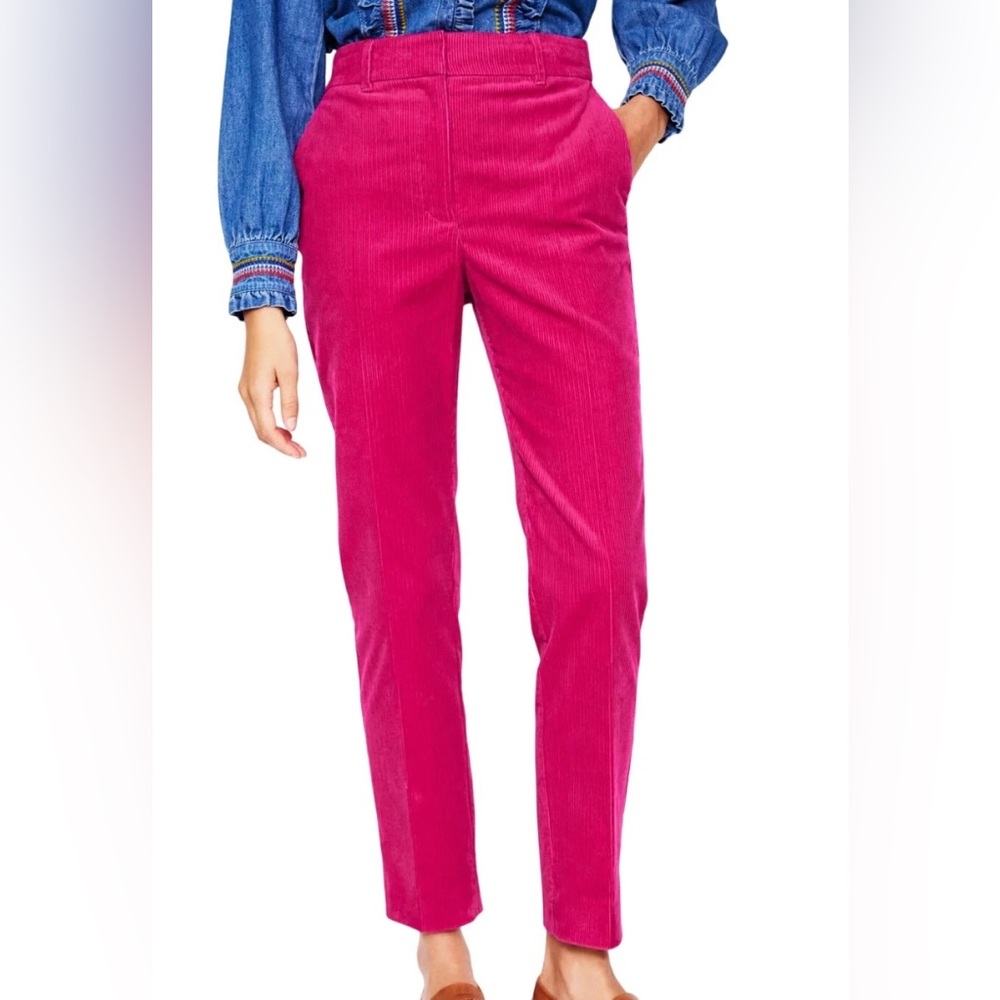 Boden Kew Cord Straight Leg Pants Cherry Jam US 4L UK 8L